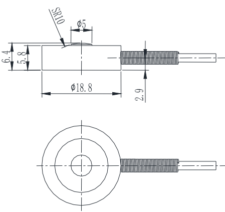 微型压力传感器CAZF-Y18.8尺寸图