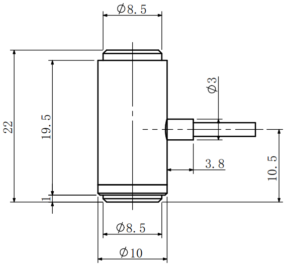 微型拉压力传感器CAZF-LY10尺寸图1