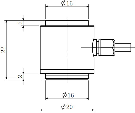 微型拉压力传感器CAZF-LY20尺寸图1